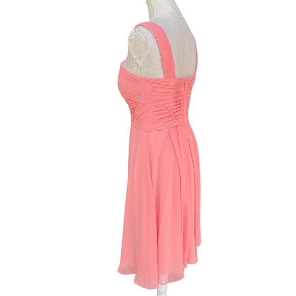 Azazie Amani Bridesmaid Dress in Watermenlon Color Size: 4 - Picture 7 of 12